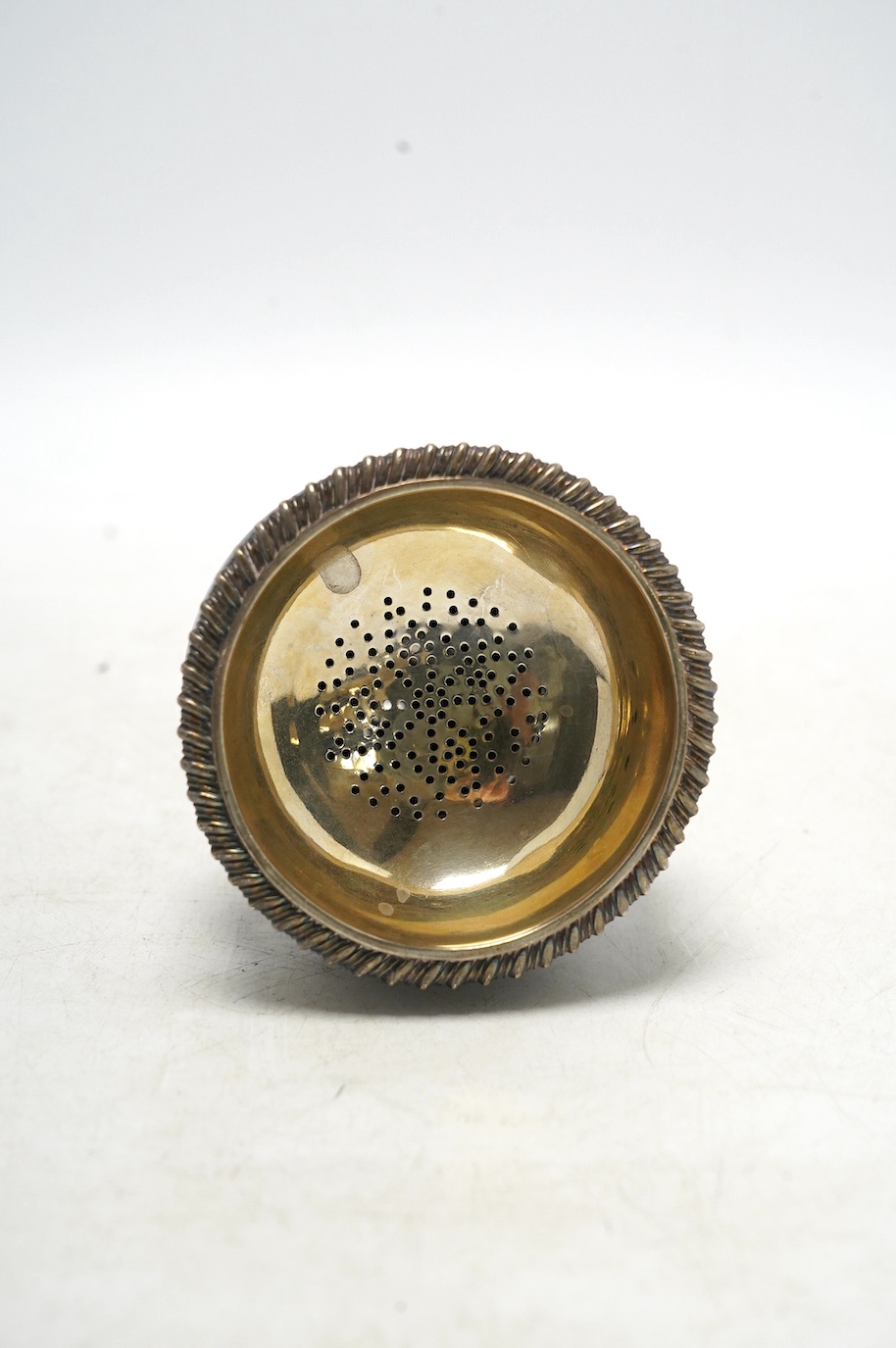 A George IV silver wine funnel, maker's mark rubbed, London, 1823, 13.2cm, 4.7oz. Condition - fair